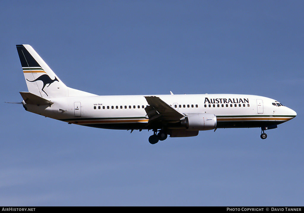 Aircraft Photo of VH-TAK | Boeing 737-376 | Australian Airlines | AirHistory.net #47852