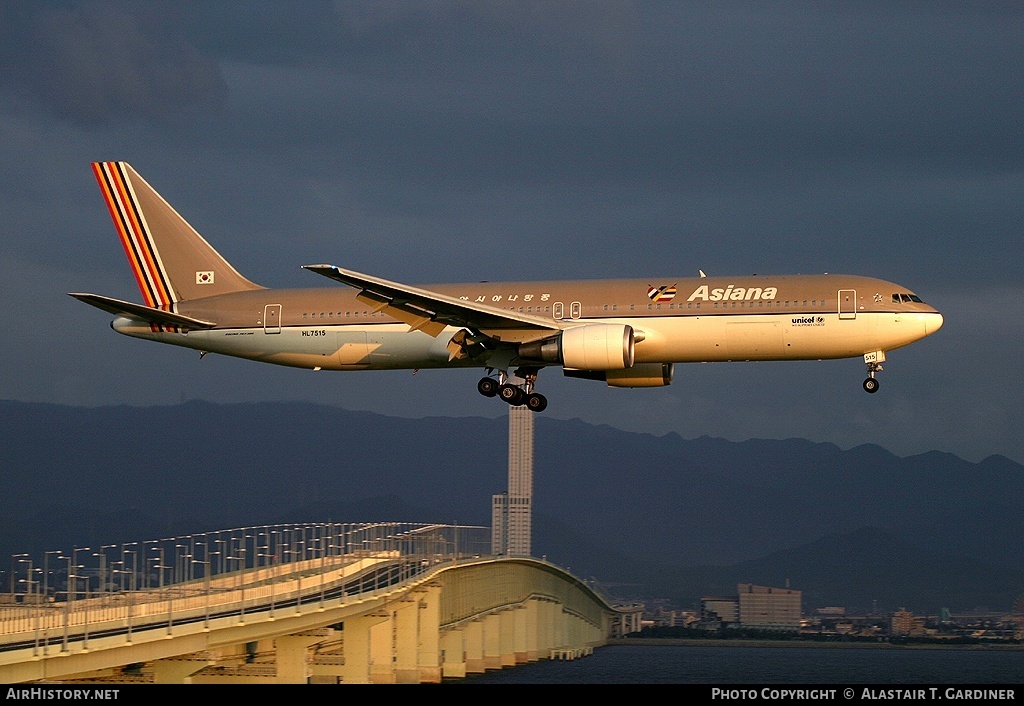 Aircraft Photo of HL7515 | Boeing 767-38E | Asiana Airlines | AirHistory.net #47870