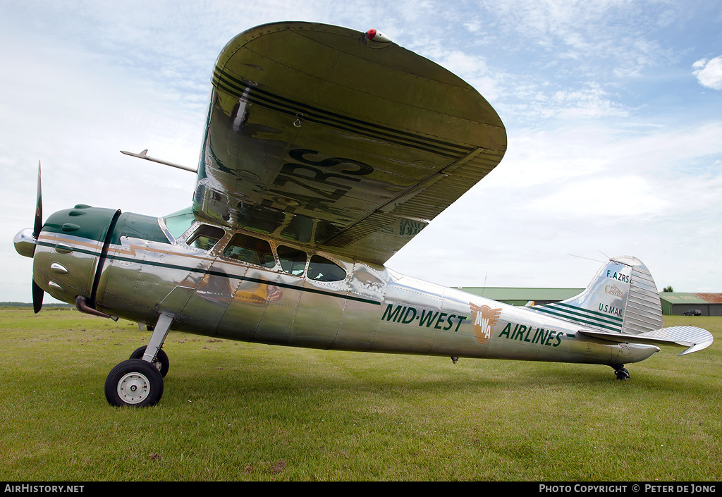 Aircraft Photo of F-AZRS | Cessna 195B | Mid-West Airlines - MWA | AirHistory.net #47910