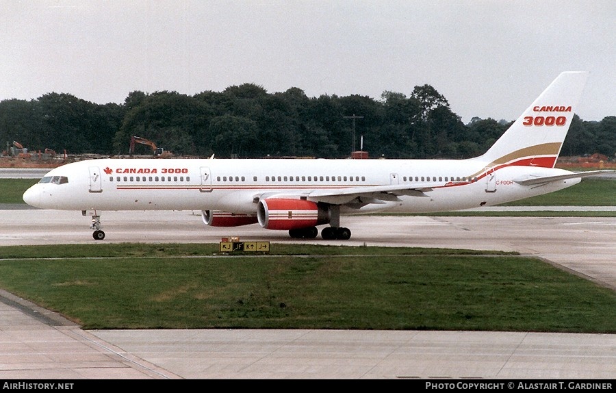 Aircraft Photo of C-FOOH | Boeing 757-23A | Canada 3000 | AirHistory.net #47930