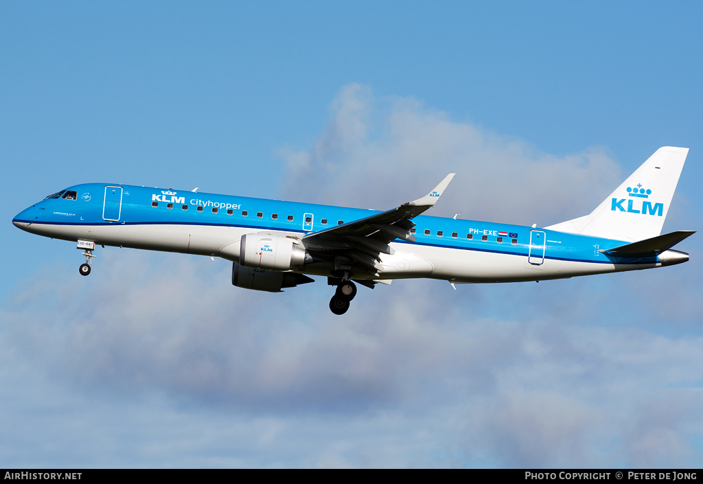 Aircraft Photo of PH-EXE | Embraer 190STD (ERJ-190-100STD) | KLM Cityhopper | AirHistory.net #48059