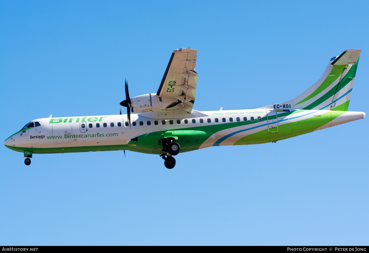 Aircraft Photo of EC-KGI | ATR ATR-72-500 (ATR-72-212A) | Binter Canarias | AirHistory.net #48063