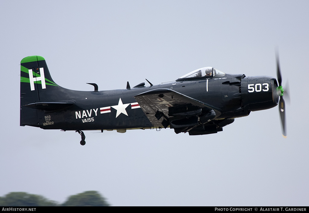 Aircraft Photo of G-RADR / 126922 | Douglas A-1D Skyraider (AD-4NA) | USA - Navy | AirHistory.net #48072