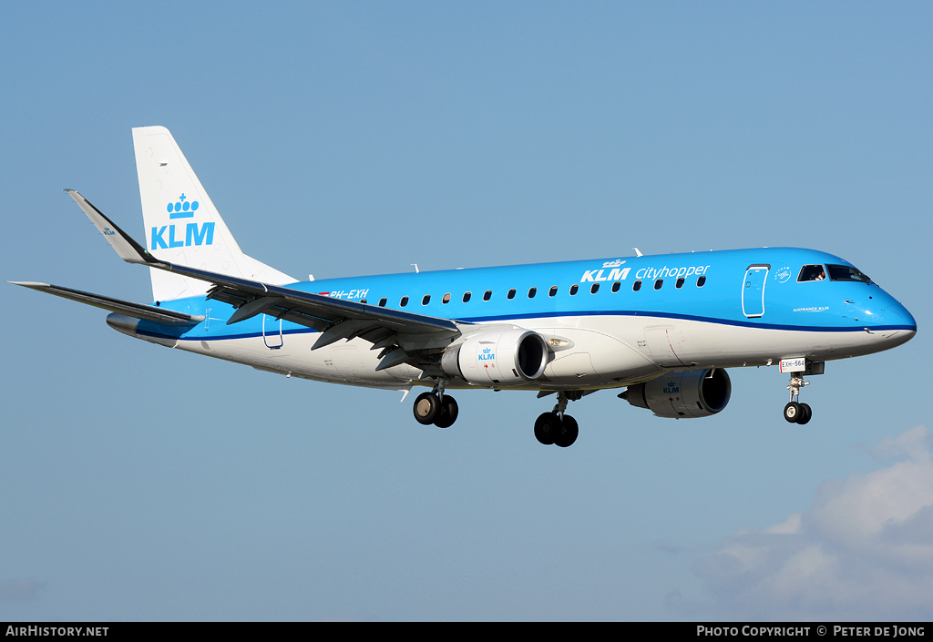 Aircraft Photo of PH-EXH | Embraer 175STD (ERJ-170-200STD) | KLM Cityhopper | AirHistory.net #48083