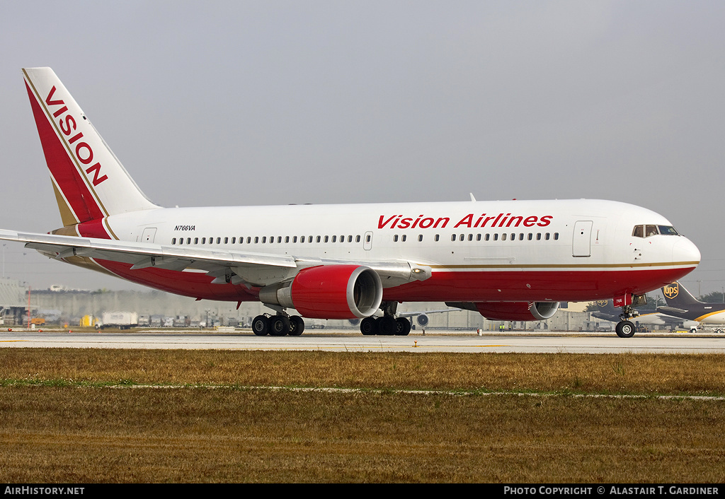 Aircraft Photo of N766VA | Boeing 767-2Q8/ER | Vision Airlines | AirHistory.net #48093