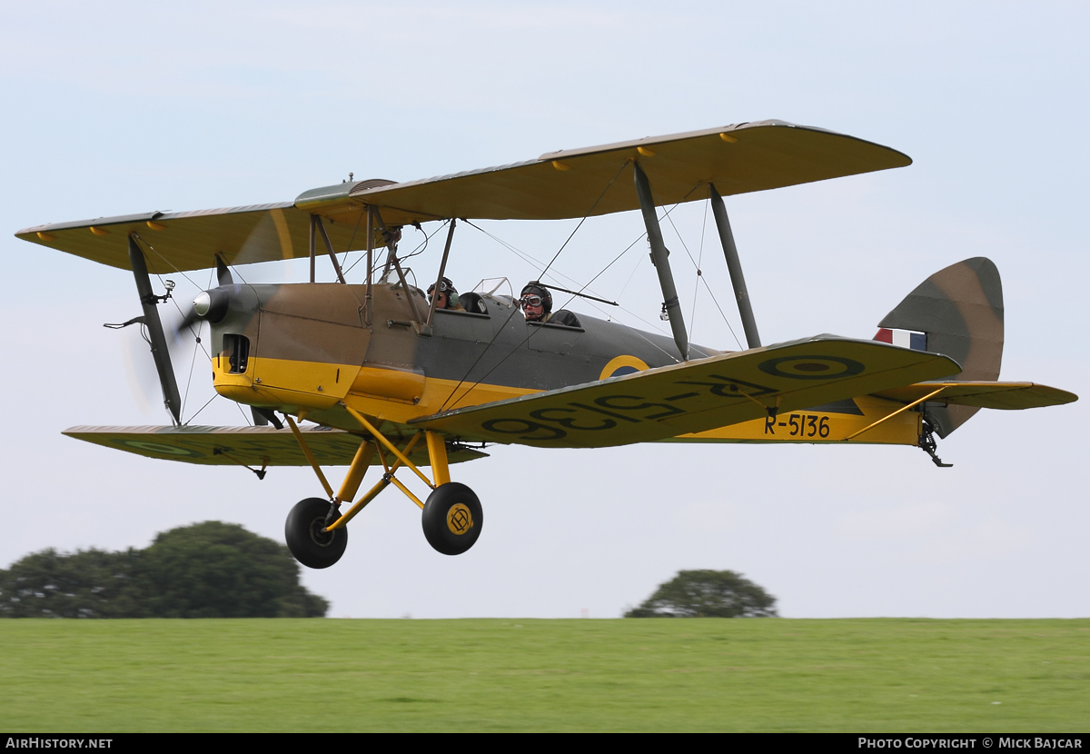 Aircraft Photo of G-APAP / R5136 | De Havilland D.H. 82A Tiger Moth II | UK - Air Force | AirHistory.net #48128