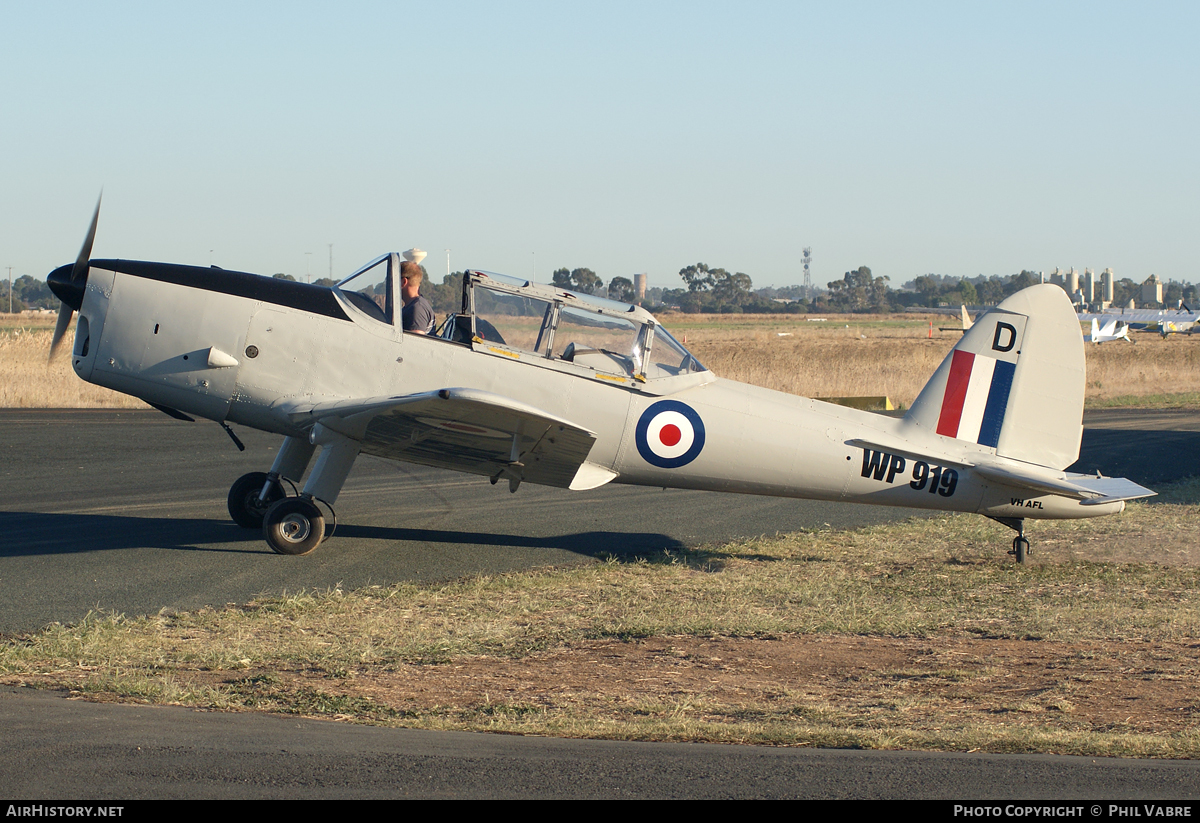 Aircraft Photo of VH-AFL / WP919 | De Havilland DHC-1 Chipmunk Mk22 | UK - Air Force | AirHistory.net #48220