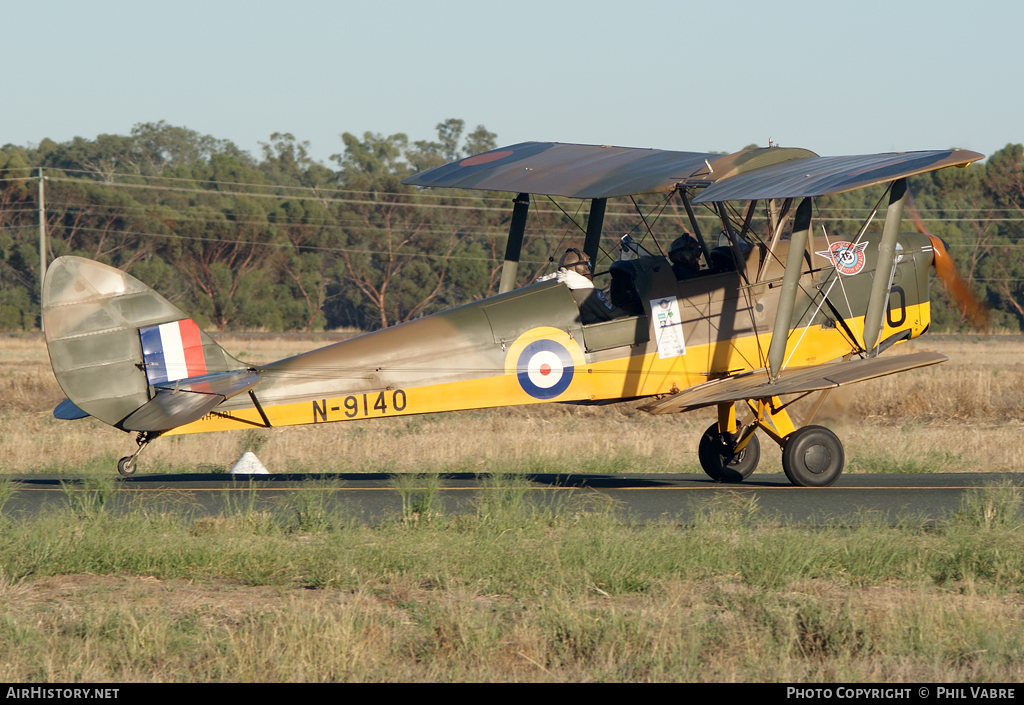 Aircraft Photo of VH-ABL / N9140 | De Havilland D.H. 82A Tiger Moth | Australia - Air Force | AirHistory.net #48221