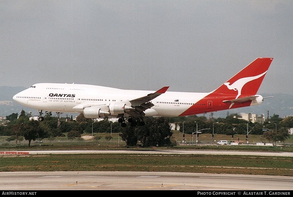 Aircraft Photo of VH-OED | Boeing 747-4H6 | Qantas | AirHistory.net #48300