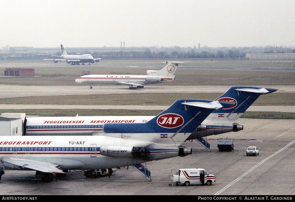 Aircraft Photo of YU-AKF | Boeing 727-2H9/Adv | JAT Yugoslav Airlines - Jugoslovenski Aerotransport | AirHistory.net #48326