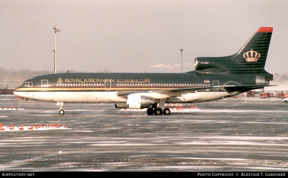 Aircraft Photo of JY-AGA | Lockheed L-1011-385-3 TriStar 500 | Royal Jordanian Airlines | AirHistory.net #48386