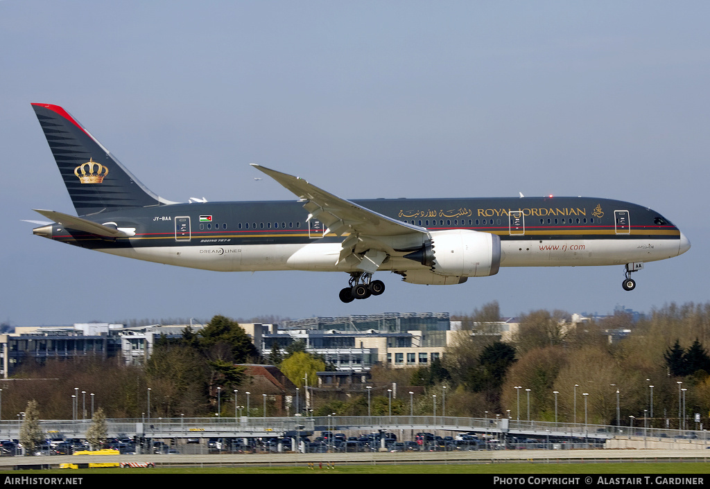 Aircraft Photo of JY-BAA | Boeing 787-8 Dreamliner | Royal Jordanian Airlines | AirHistory.net #48387