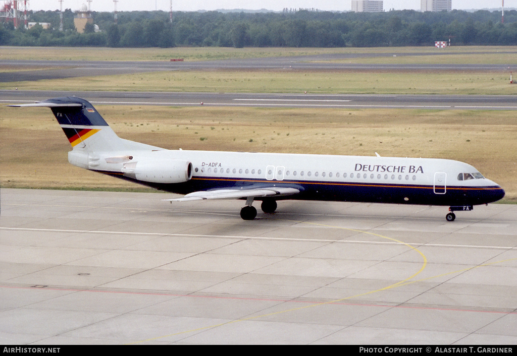 Aircraft Photo of D-ADFA | Fokker 100 (F28-0100) | Deutsche BA | AirHistory.net #48569