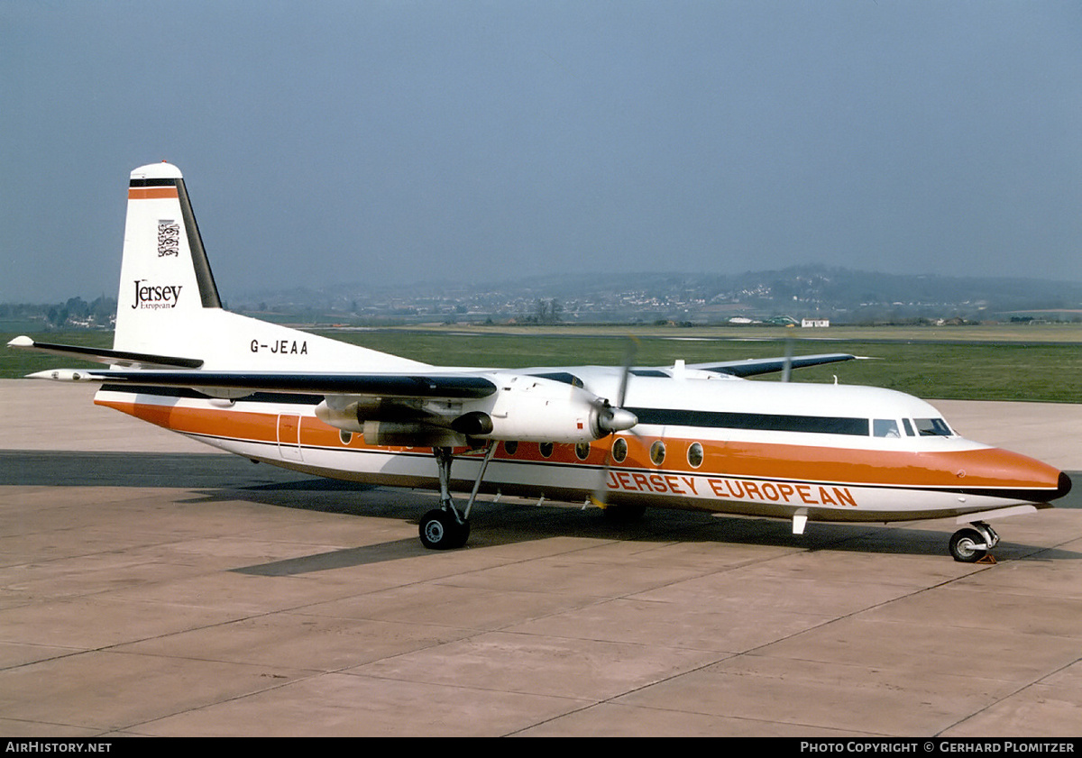 Aircraft Photo of G-JEAA | Fokker F27-500 Friendship | Jersey European Airways | AirHistory.net #48806