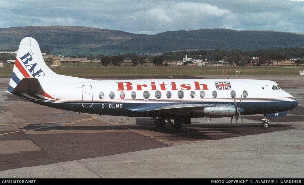Aircraft Photo of G-BLNB | Vickers 802 Viscount | British Air Ferries - BAF | AirHistory.net #48867