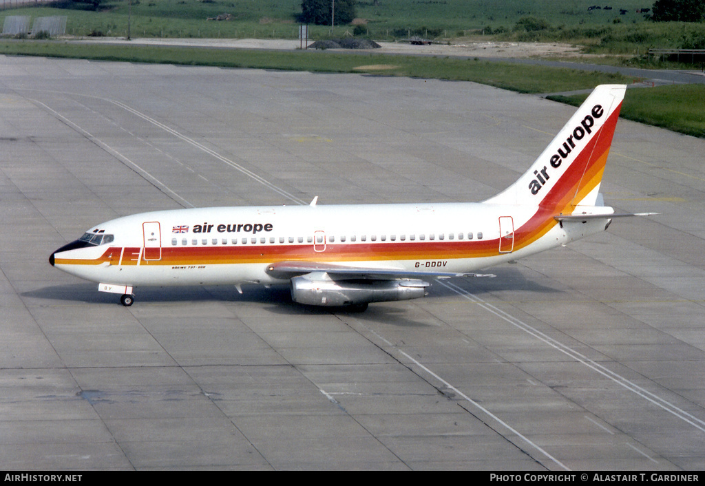 Aircraft Photo of G-DDDV | Boeing 737-2S3/Adv | Air Europe | AirHistory.net #48954