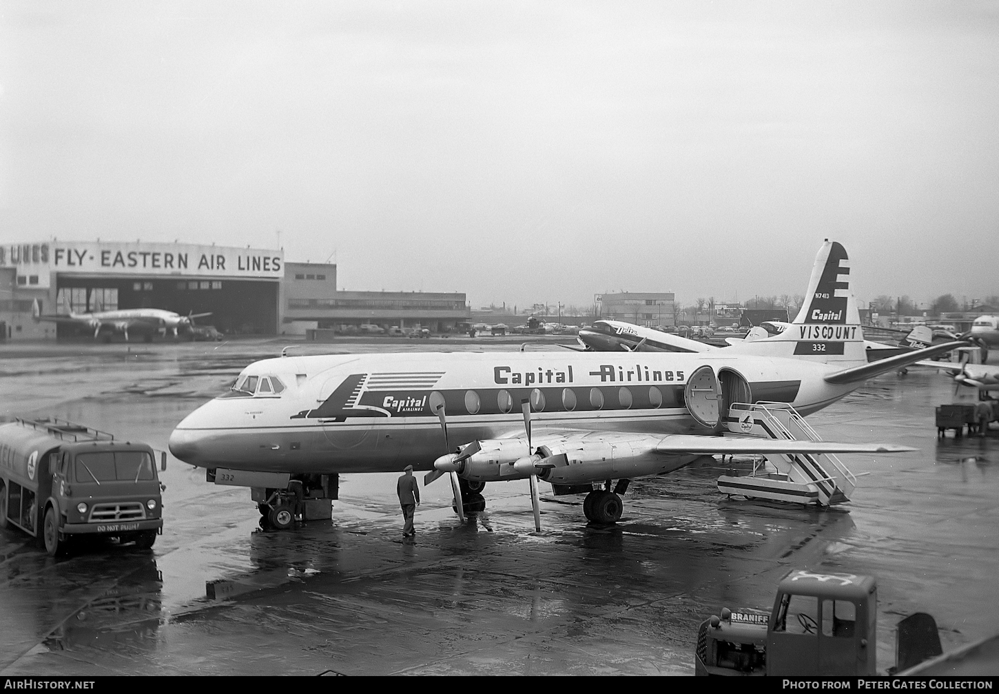 Aircraft Photo of N7413 | Vickers 745 Viscount | Capital Airlines | AirHistory.net #49108