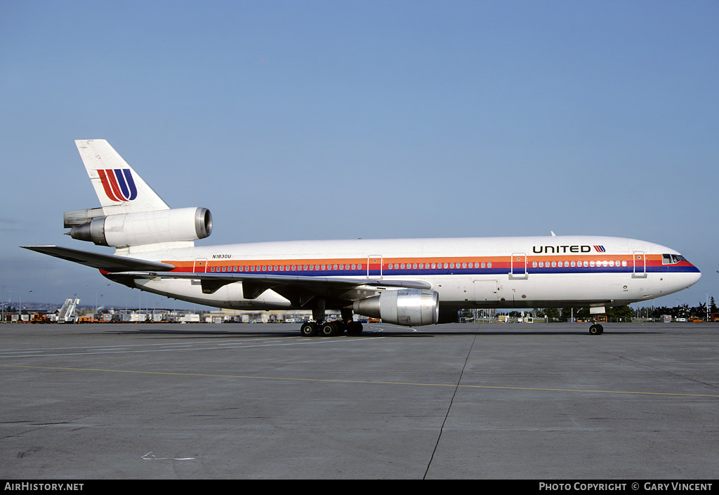 Aircraft Photo of N1830U | McDonnell Douglas DC-10-10 | United Airlines | AirHistory.net #49204