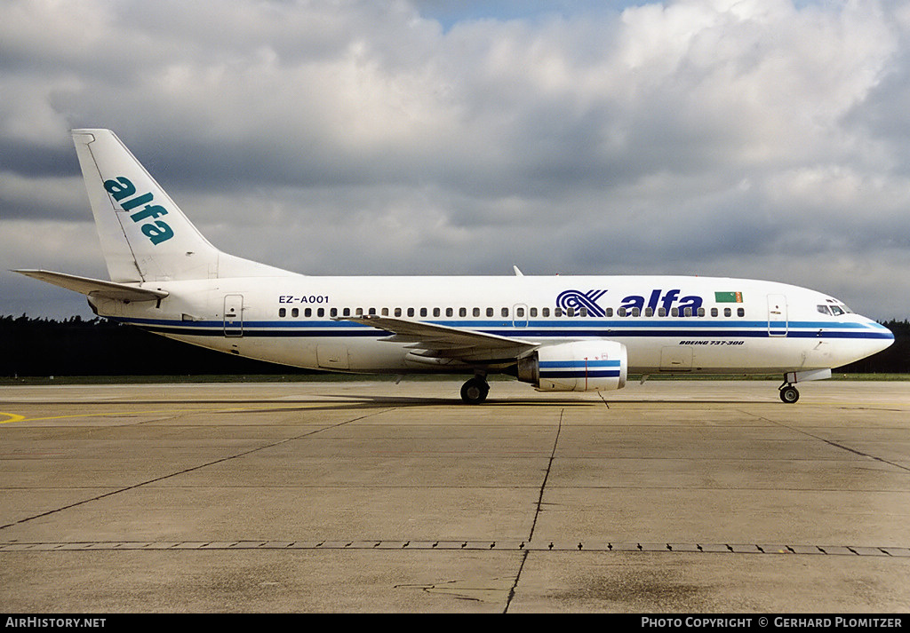 Aircraft Photo of EZ-A001 | Boeing 737-341 | Alfa Airlines | AirHistory.net #49277