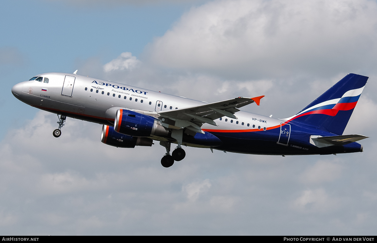 Aircraft Photo of VP-BWK | Airbus A319-111 | Aeroflot - Russian Airlines | AirHistory.net #49339