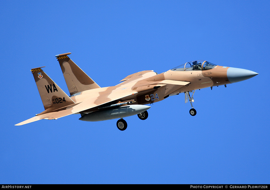 Aircraft Photo of 80-0024 / AF80-024 | McDonnell Douglas F-15C Eagle | USA - Air Force | AirHistory.net #49382