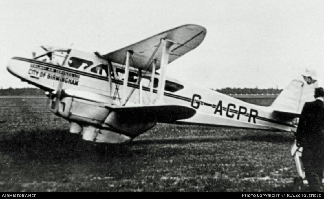 Aircraft Photo of G-ACPR | De Havilland D.H. 89 Dragon Rapide | Railway Air Services | AirHistory.net #49416