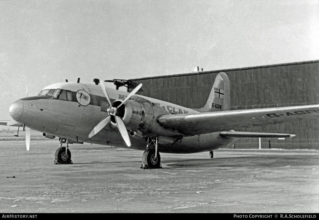Aircraft Photo of G-AGRW | Vickers 498 Viking 1A | Hunting-Clan Air Transport | AirHistory.net #49434