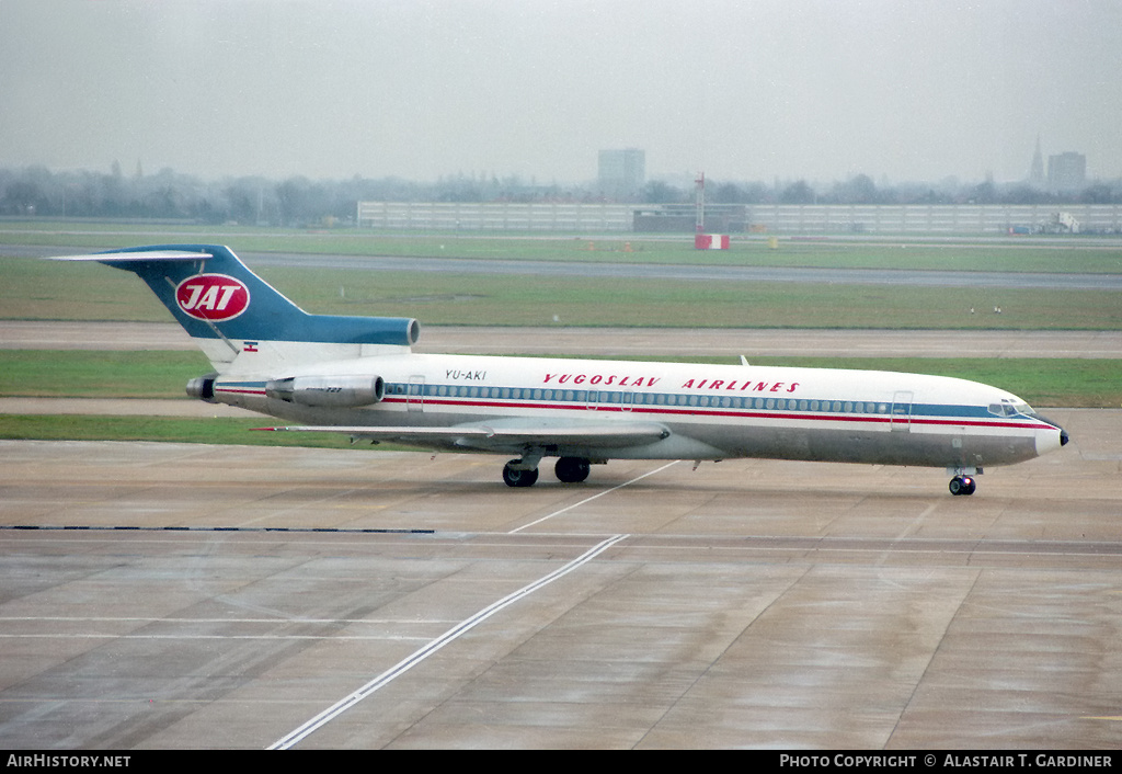 Aircraft Photo of YU-AKI | Boeing 727-2H9/Adv | JAT Yugoslav Airlines - Jugoslovenski Aerotransport | AirHistory.net #49518