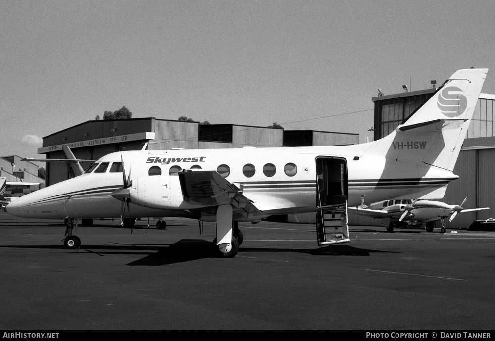 Aircraft Photo of VH-HSW | British Aerospace BAe-3107 Jetstream 31 | Skywest Airlines | AirHistory.net #49524