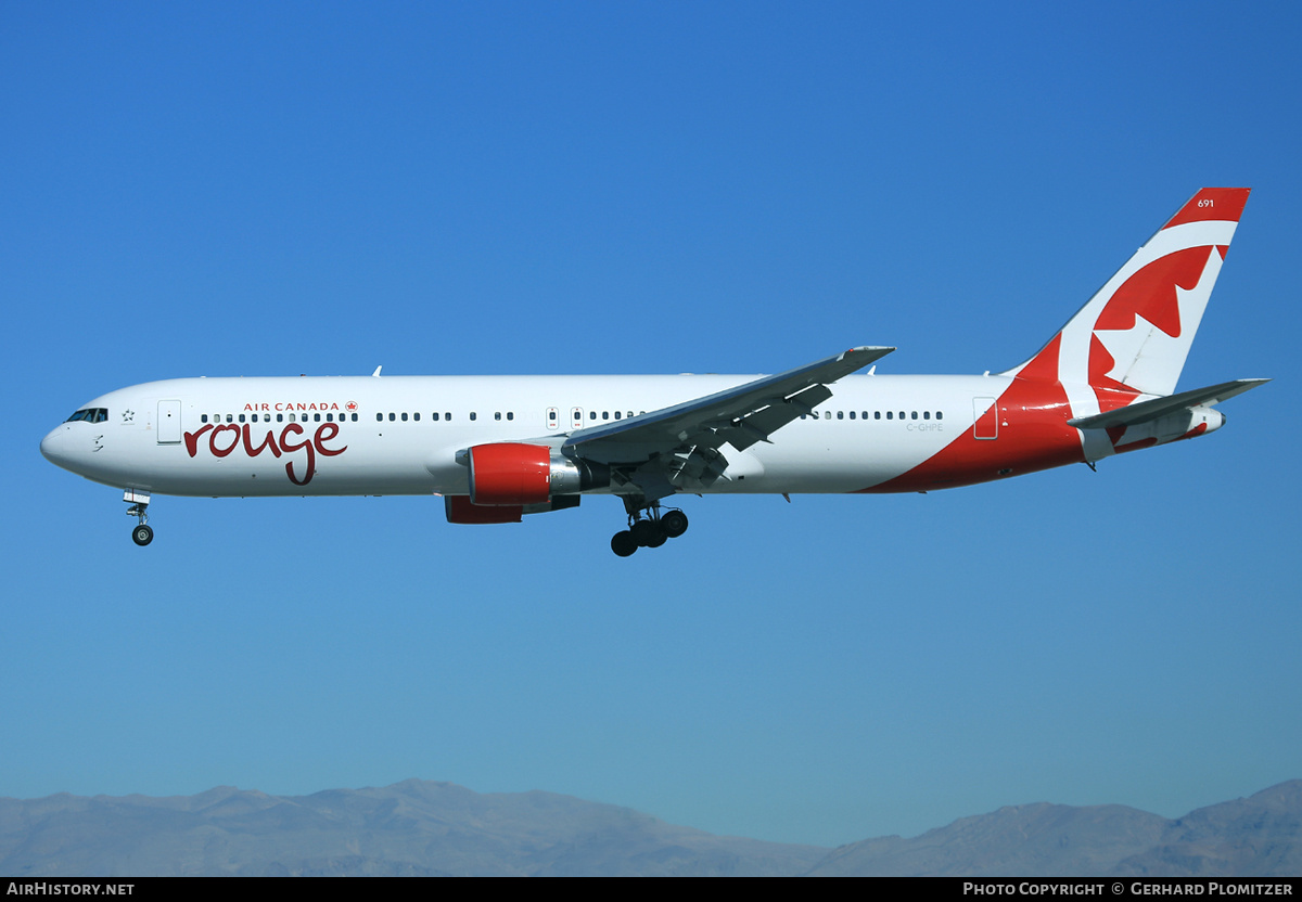 Aircraft Photo of C-GHPE | Boeing 767-33A/ER | Air Canada Rouge | AirHistory.net #49531