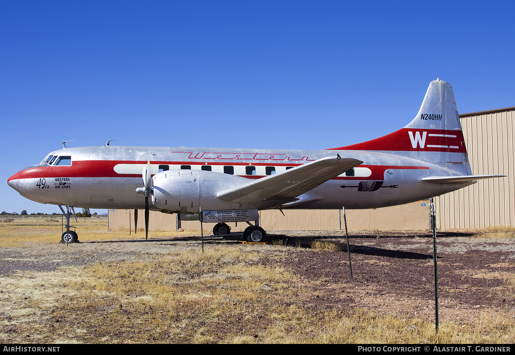 Aircraft Photo of N240HH | Convair 240-1 | Western Air Lines | AirHistory.net #49562