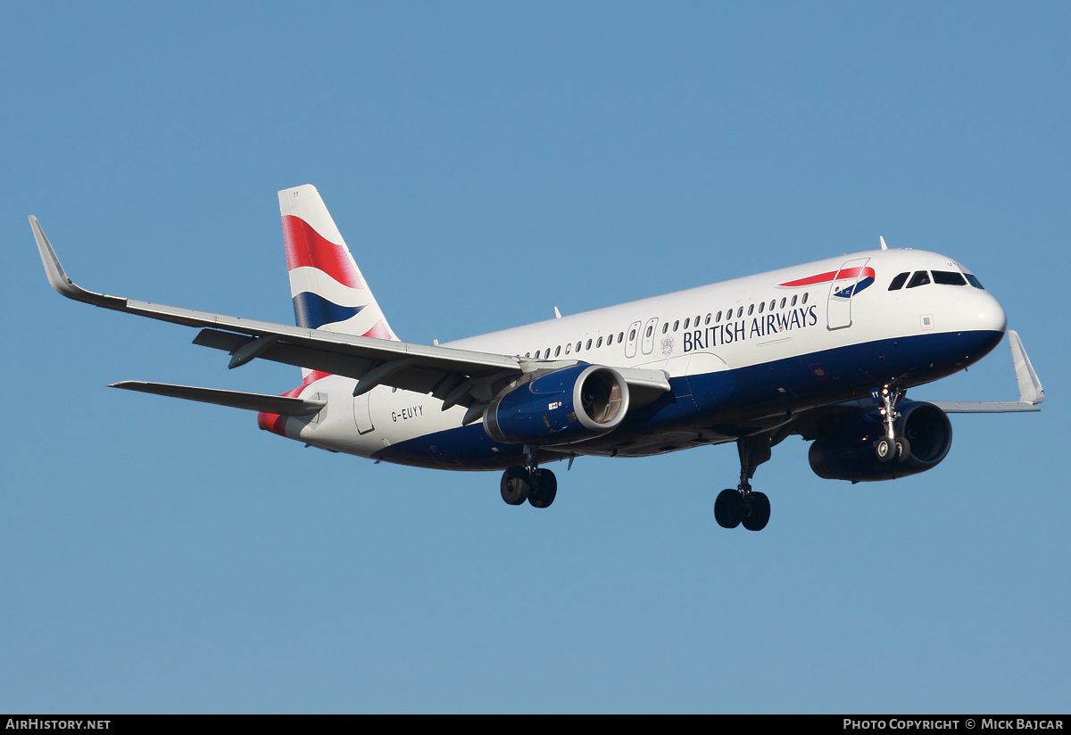 Aircraft Photo of G-EUYY | Airbus A320-232 | British Airways | AirHistory.net #49605