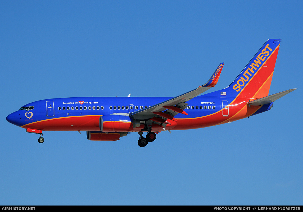 Aircraft Photo of N238WN | Boeing 737-7H4 | Southwest Airlines | AirHistory.net #49632