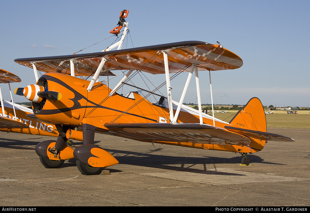 Aircraft Photo of N707TJ | Stearman N2S-1/R985 Kaydet (A75N1) | Breitling | AirHistory.net #49678