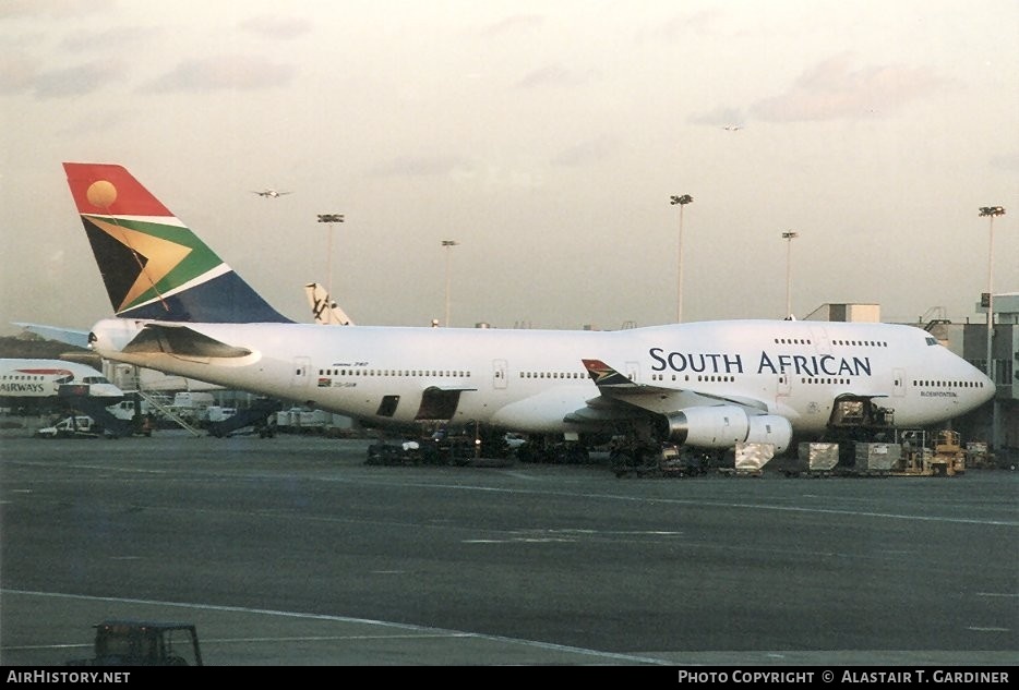 Aircraft Photo of ZS-SAW | Boeing 747-444 | South African Airways | AirHistory.net #49685