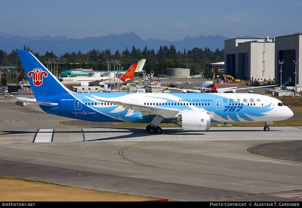 Aircraft Photo of B-2732 | Boeing 787-8 Dreamliner | China Southern Airlines | AirHistory.net #49742