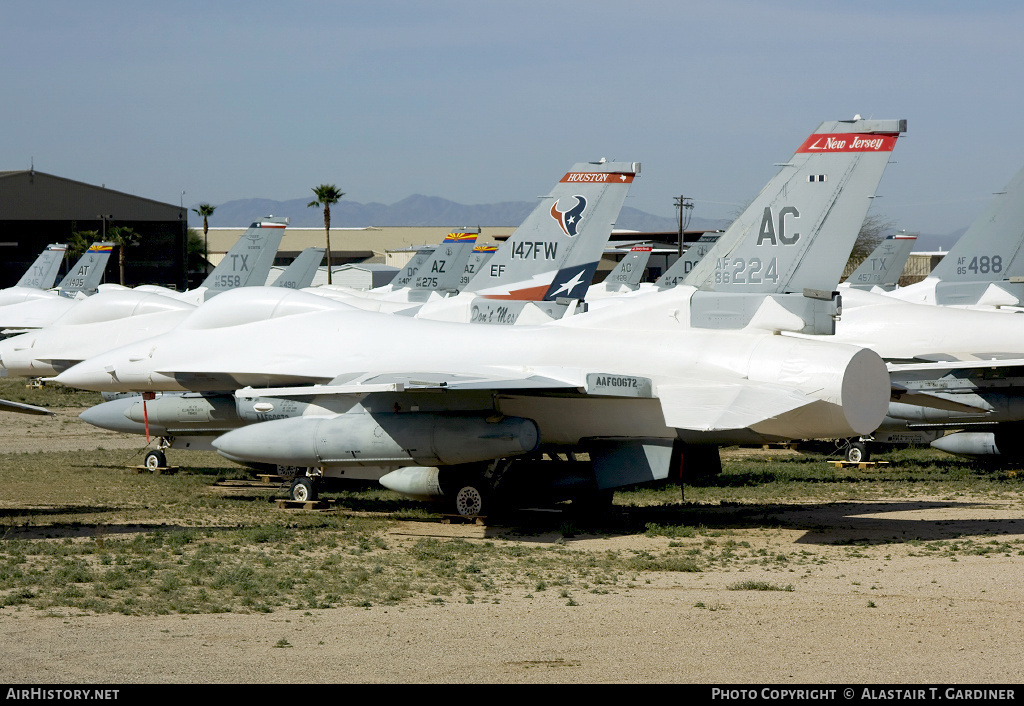 Aircraft Photo of 86-0224 / AF86-224 | General Dynamics F-16C Fighting Falcon | USA - Air Force | AirHistory.net #49746