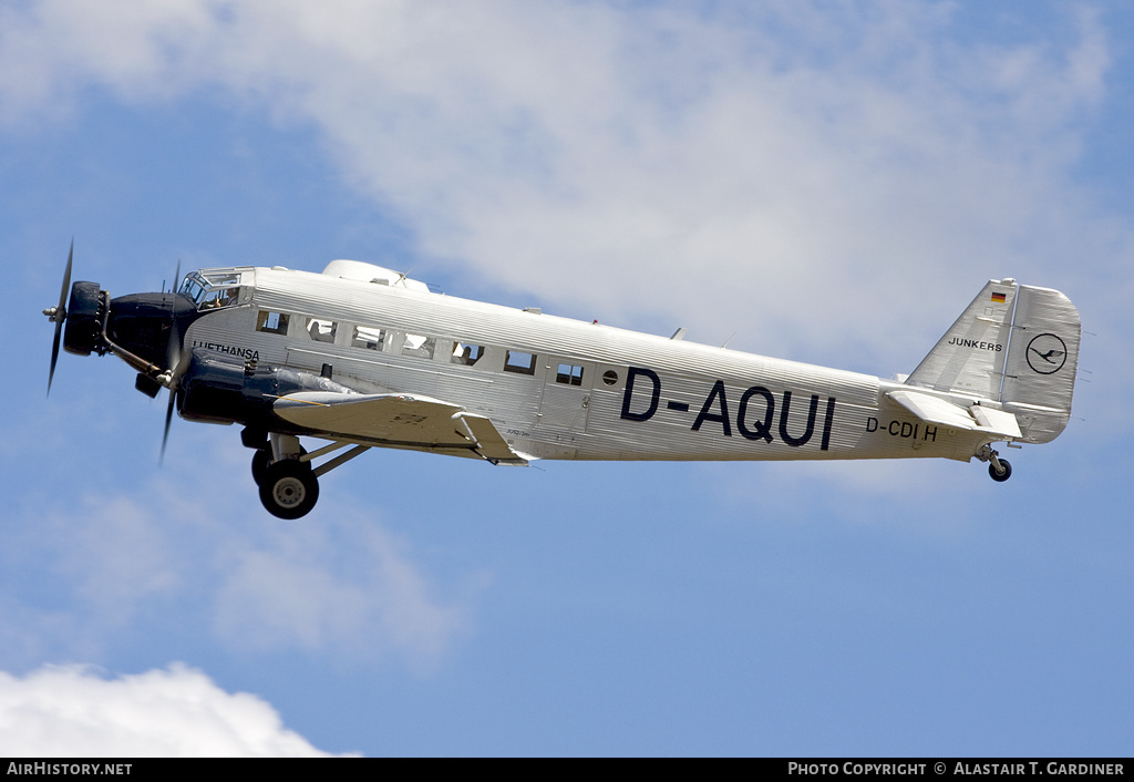 Aircraft Photo of D-CDLH / D-AQUI | Junkers Ju 52/3m g8e | Deutsche Luft Hansa | AirHistory.net #49767