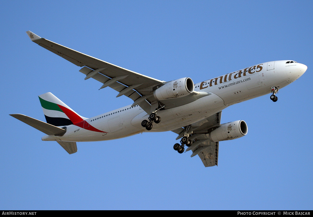 Aircraft Photo of A6-EAP | Airbus A330-243 | Emirates | AirHistory.net #49877