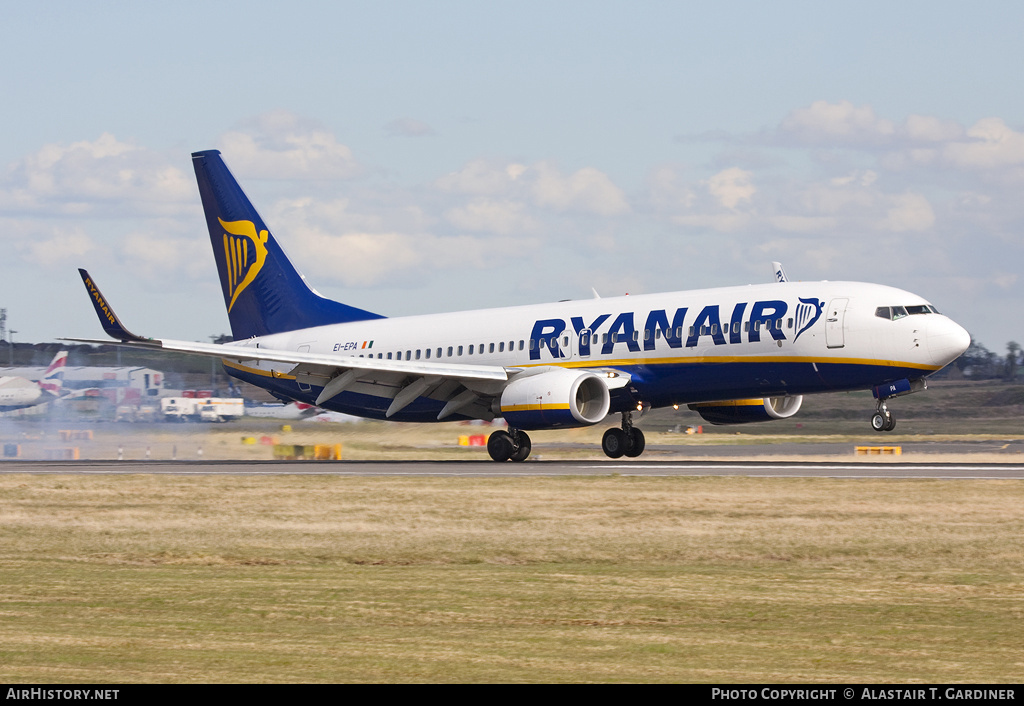 Aircraft Photo of EI-EPA | Boeing 737-8AS | Ryanair | AirHistory.net #50023