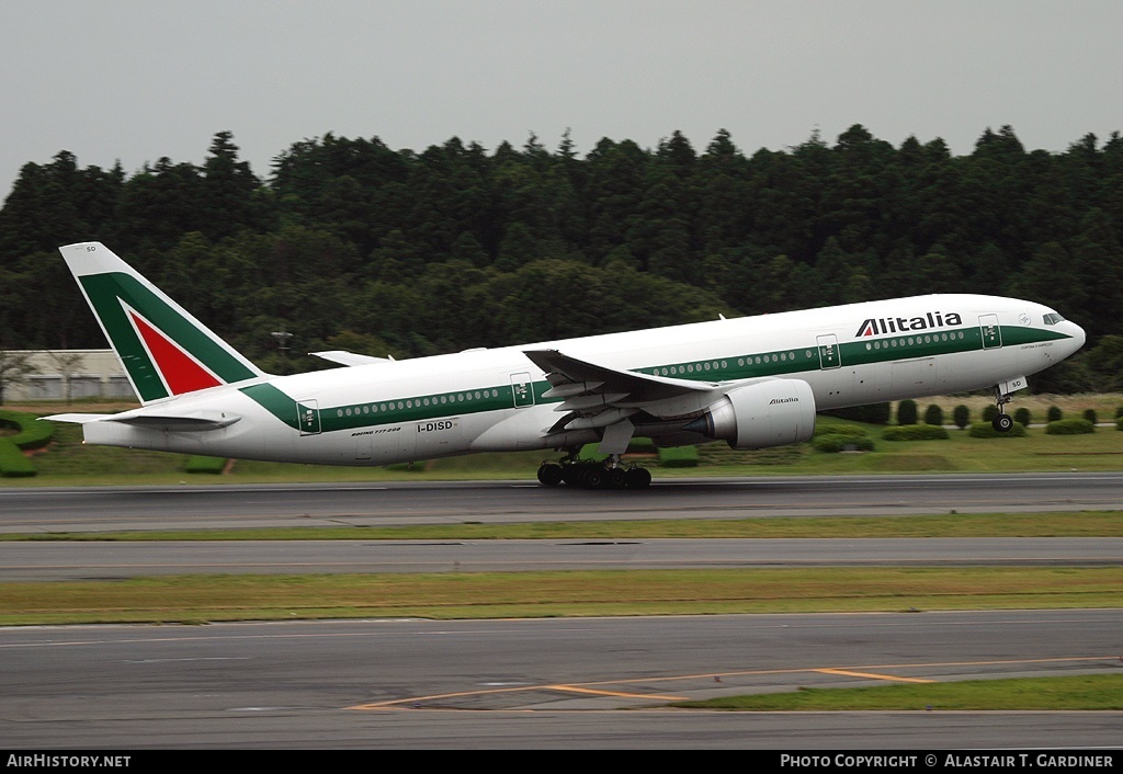 Aircraft Photo of I-DISD | Boeing 777-243/ER | Alitalia | AirHistory.net #50110