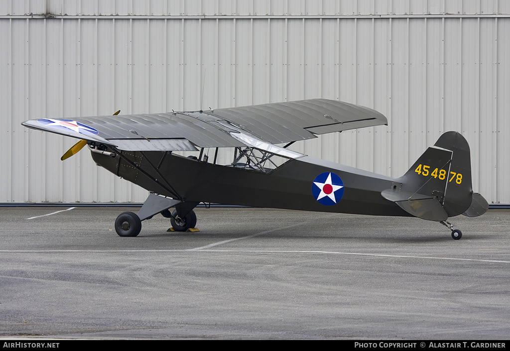 Aircraft Photo of N87117 / 454878 | Piper L-4J Grasshopper | USA - Air Force | AirHistory.net #50140