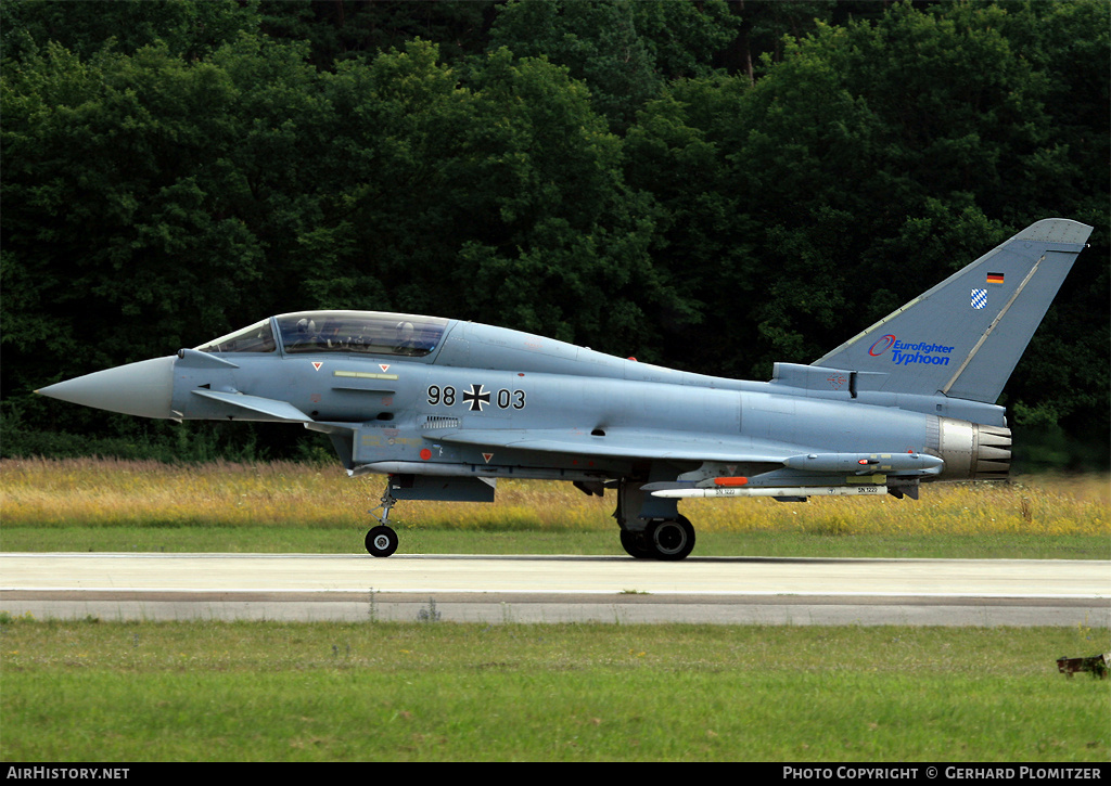 Aircraft Photo of 9803 | Eurofighter EF-2000 Typhoon T | Germany - Air Force | AirHistory.net #50198