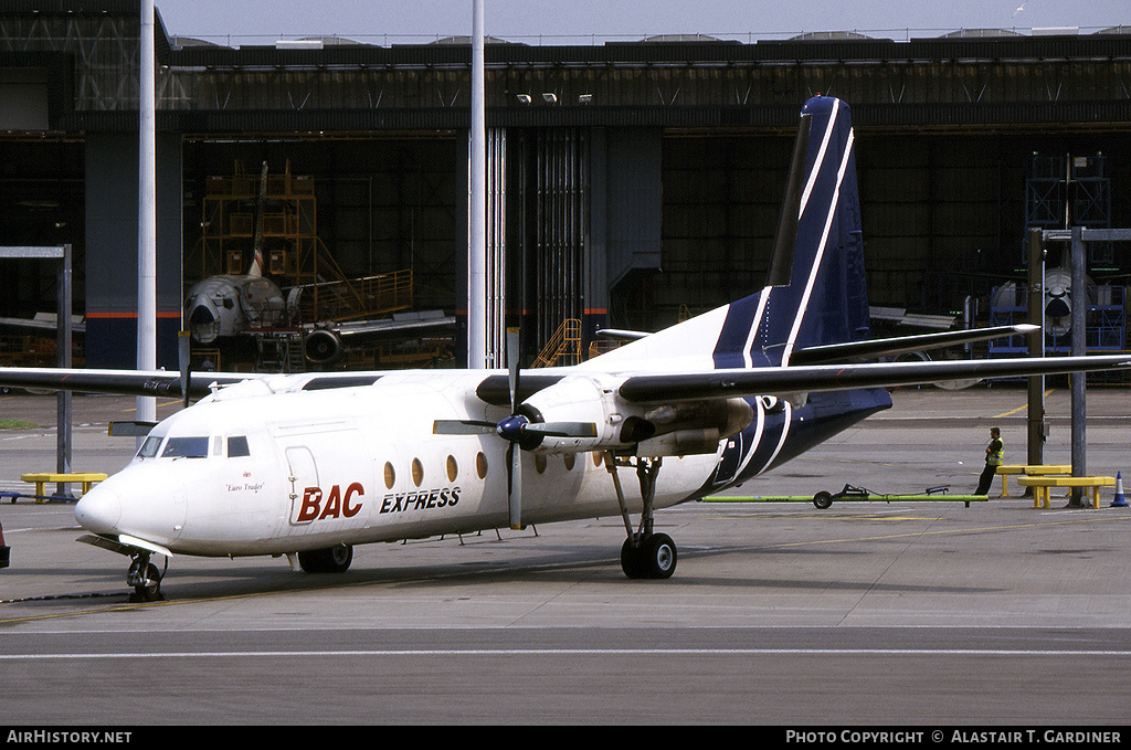 Aircraft Photo of G-BVOB | Fokker F27-500 Friendship | BAC Express Airlines | AirHistory.net #50269
