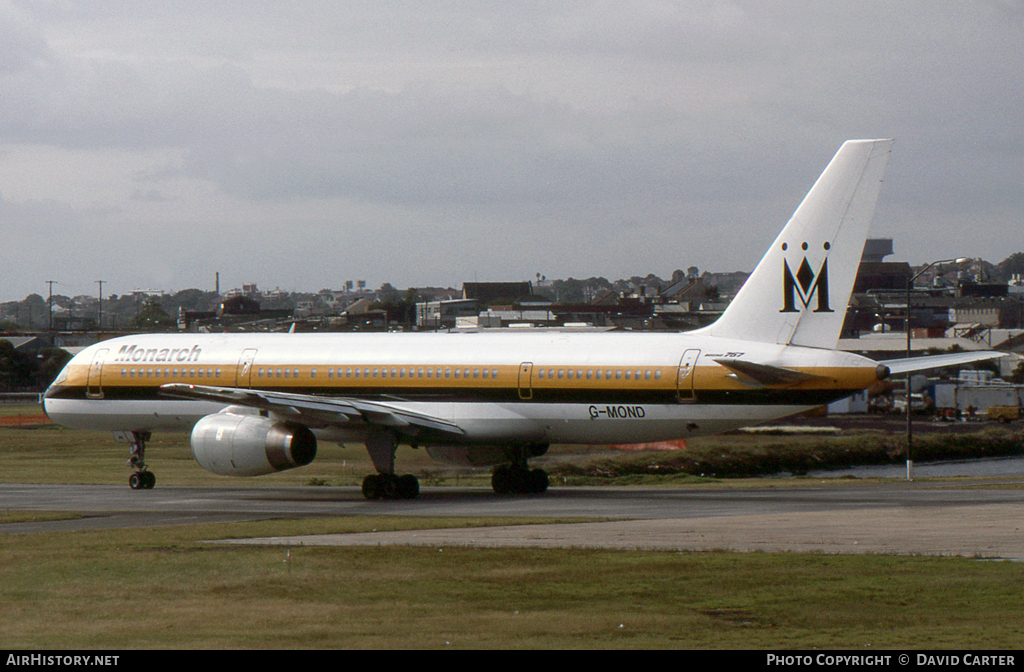 Aircraft Photo of G-MOND | Boeing 757-2T7 | Monarch Airlines | AirHistory.net #50282