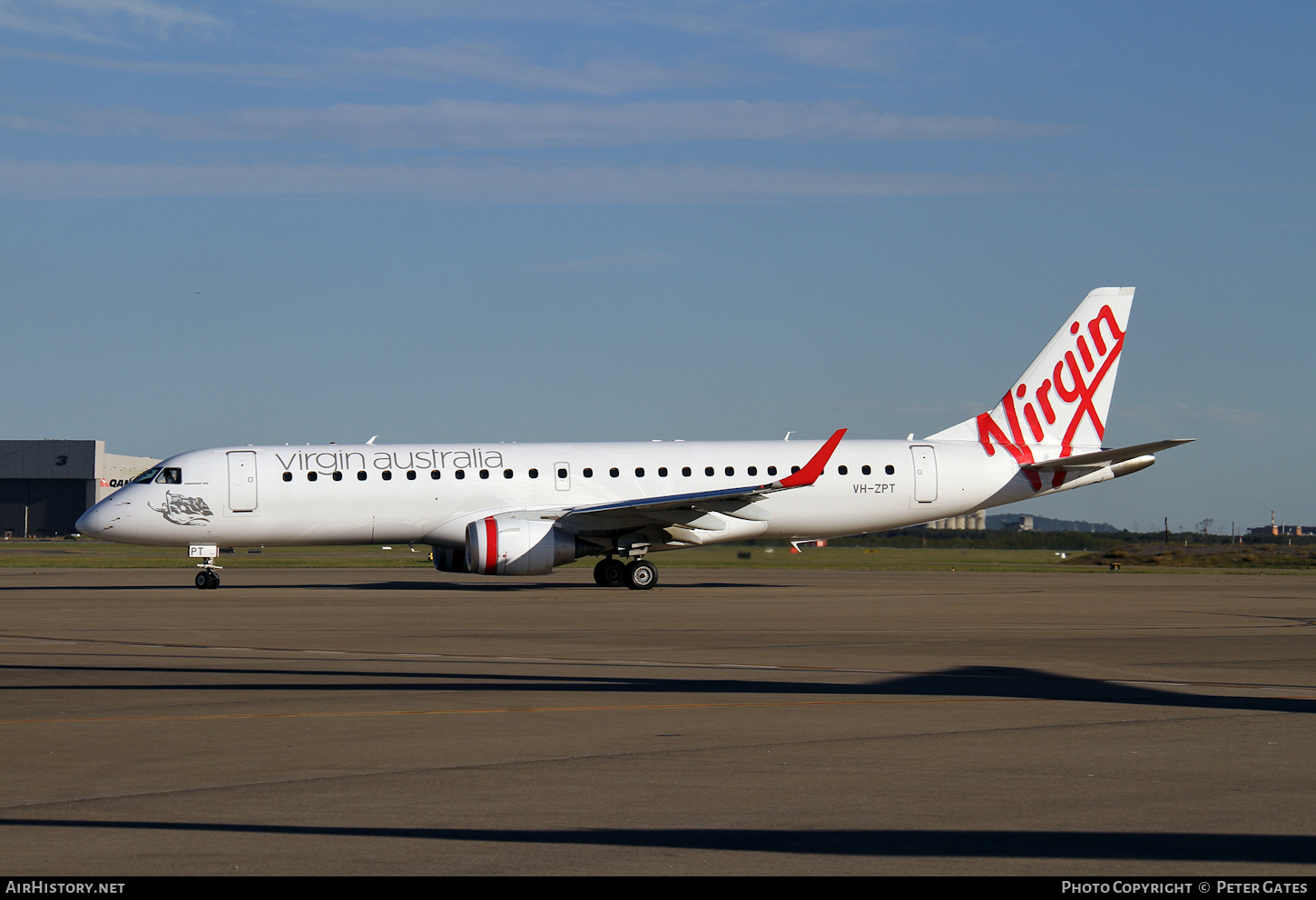 Aircraft Photo of VH-ZPT / VH-SPT | Embraer 190AR (ERJ-190-100IGW) | Virgin Australia Airlines | AirHistory.net #50444
