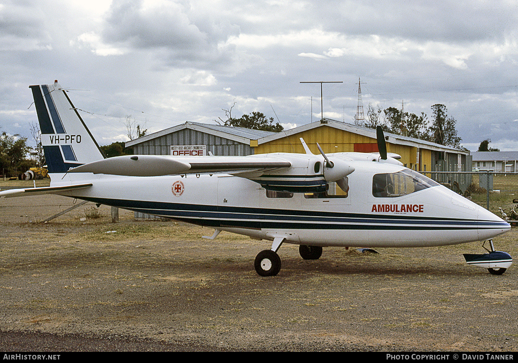 Aircraft Photo of VH-PFO | Partenavia P-68B | St. John's Red Cross Ambulance | AirHistory.net #50523