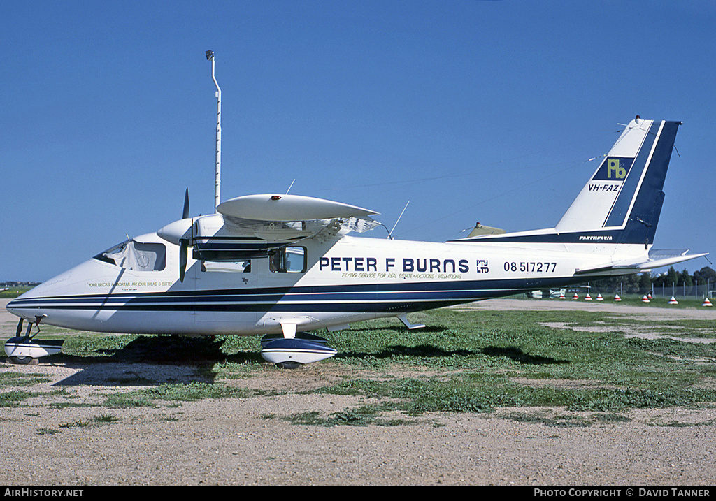 Aircraft Photo of VH-FAZ | Partenavia P-68B | Peter F Burns Flying Service | AirHistory.net #50539
