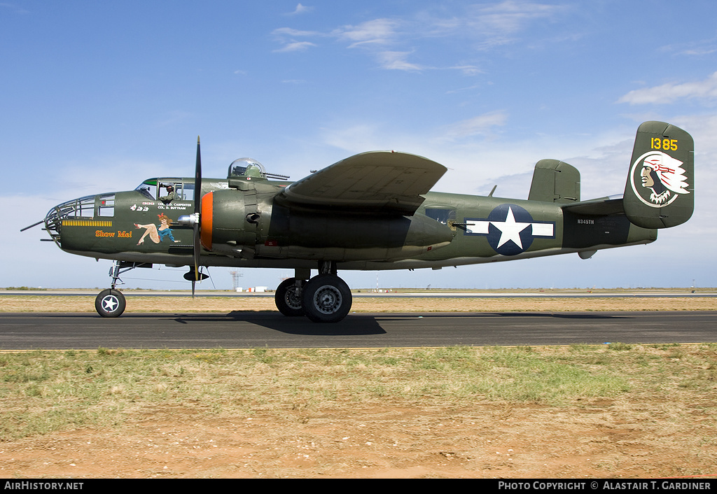 Aircraft Photo of N345TH / 1385 | North American TB-25J Mitchell | USA - Air Force | AirHistory.net #50567