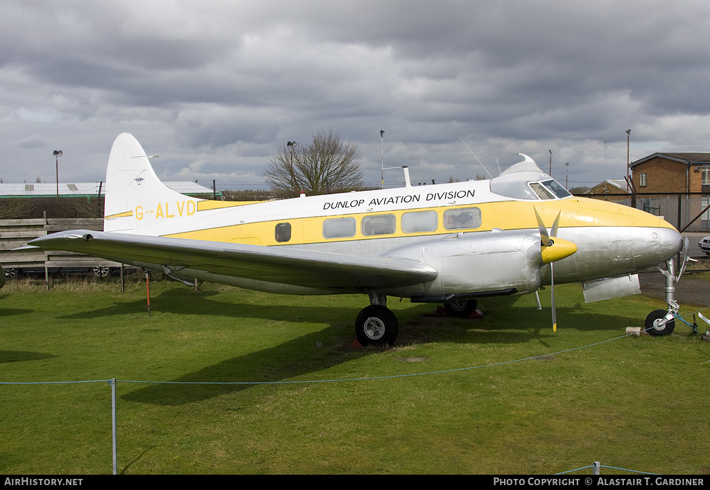 Aircraft Photo of G-ALVD | De Havilland D.H. 104 Dove 2B | Dunlop Aviation Division | AirHistory.net #50629